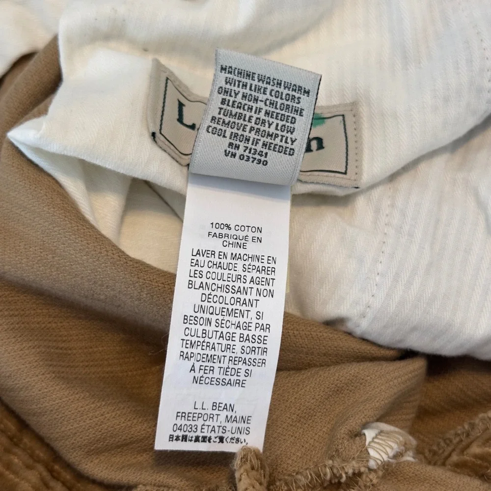 LL Bean Classic Fit Corduroy Pants Mens 37 Tan Brown Straight Leg 285254 - Picture 5 of 8